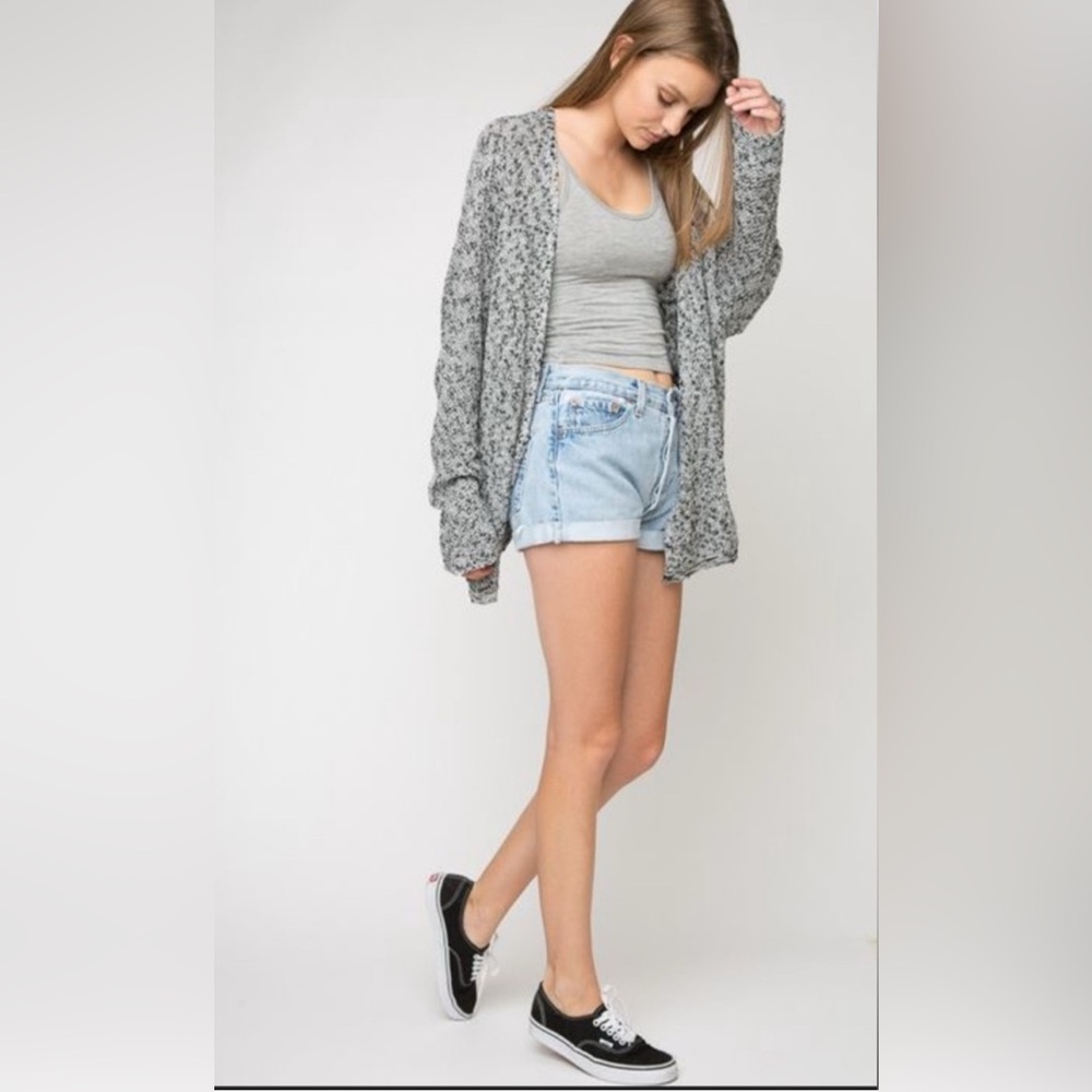 Brandy Melville grey cardigan super soft cotton blend